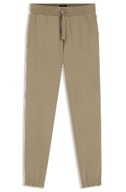 Embroidered-logo tracksuit bottoms in cotton terry