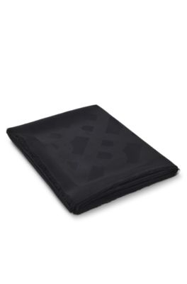 Monogram scarf, Black