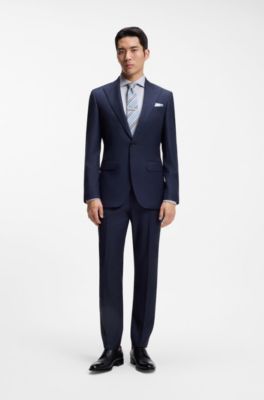 Slim-fit shirt in a wrinkle-resistant cotton blend, Silver