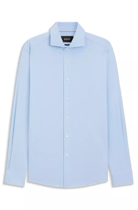 Slim-fit shirt in a wrinkle-resistant cotton blend