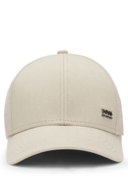 Cotton-twill cap with signature stripes, Light Beige