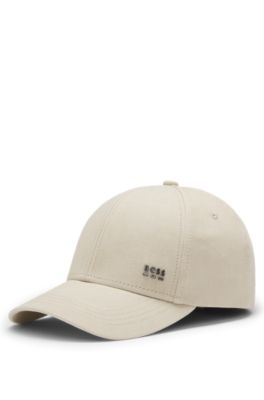 Cotton-twill cap with signature stripes, Light Beige