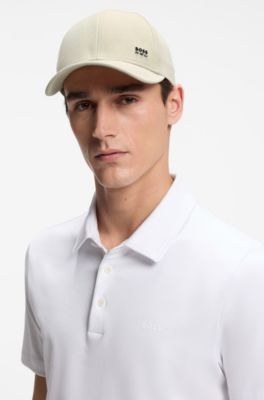 Cotton-twill cap with signature stripes, Light Beige