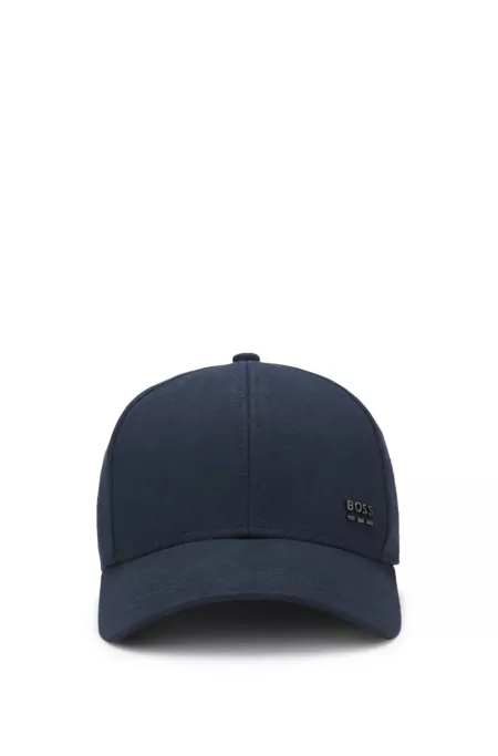 Cotton-twill cap with signature stripes