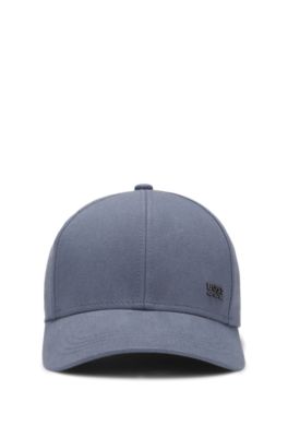 Casquette en twill de coton &agrave; rayures embl&eacute;matiques, bleu clair