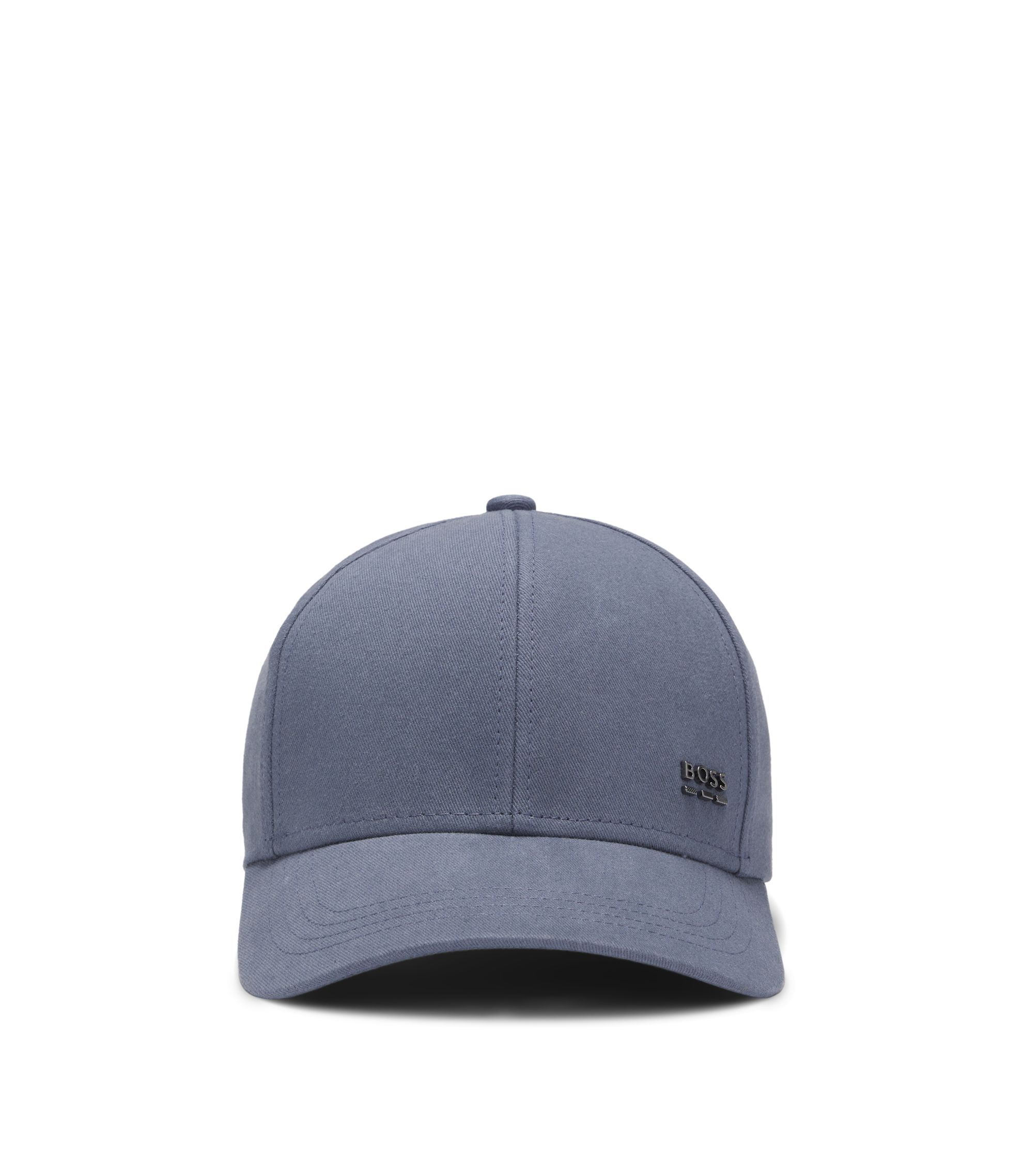 BOSS - Cotton-twill cap with signature stripes - Light Blue