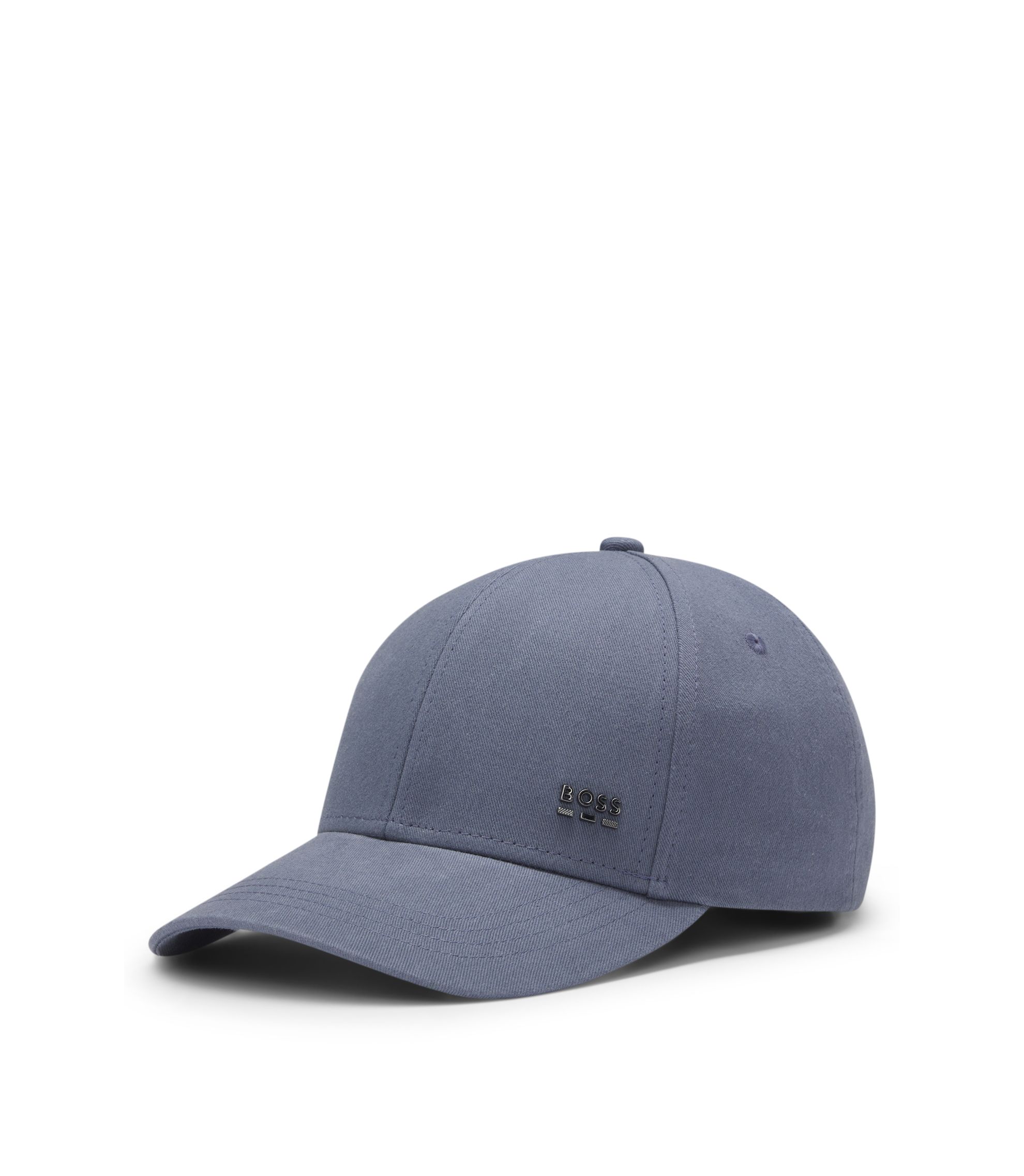HUGO BOSS / コットン カバーオール BOSS - Cotton-twill cap with signature stripes - Light Blue