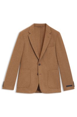 BECKHAM x BOSS jacket in virgin wool and cashmere, Light Brown
