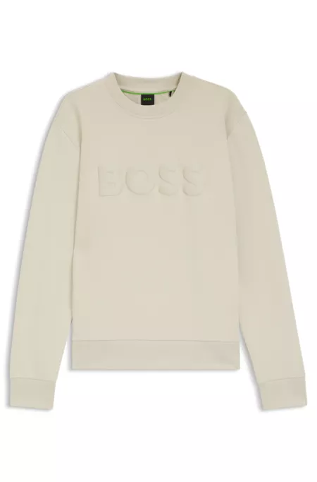 Tonal-logo sweatshirt in stretch cotton