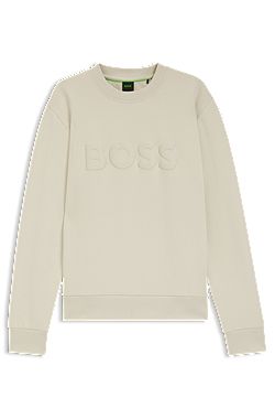Tonal-logo sweatshirt in stretch cotton