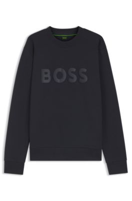 Sudadera de algod&oacute;n el&aacute;stico con logo a tono, Azul oscuro