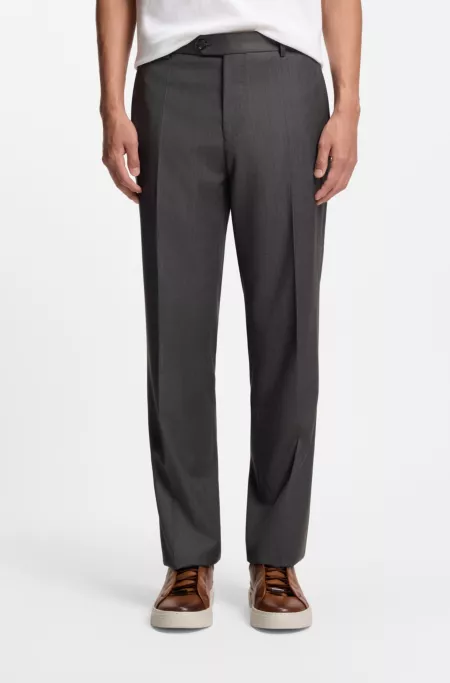 Water-repellent regular-fit trousers in virgin wool