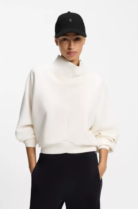 Stretch-cotton cap with Double B monogram