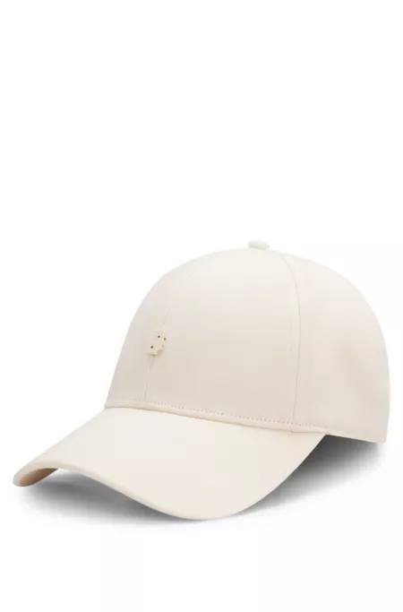 Stretch-cotton cap with Double B monogram