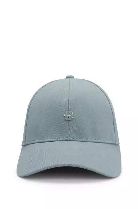 Stretch-cotton cap with Double B monogram