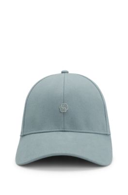 Stretch-cotton cap with Double B monogram, Blue