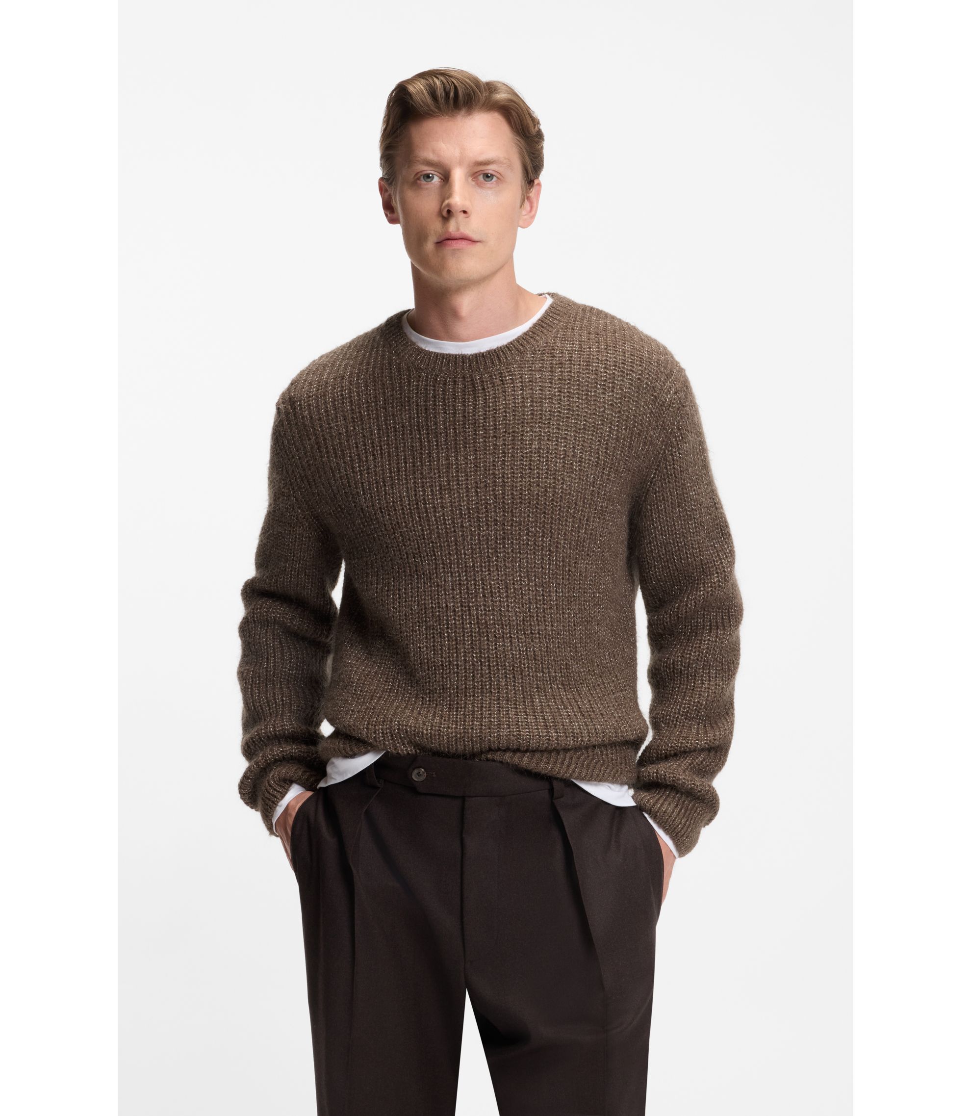 rosymonsterブラウン powasode Knit rosymonsterブラウン powasode