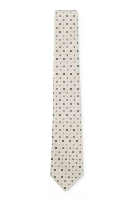 Jacquard-pattern tie in silk