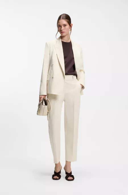 Regular-fit trousers in stretch cotton