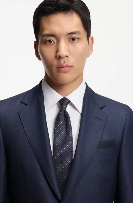 Italian-silk tie with jacquard pattern