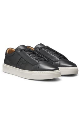 Gary trainers with woven details, Black