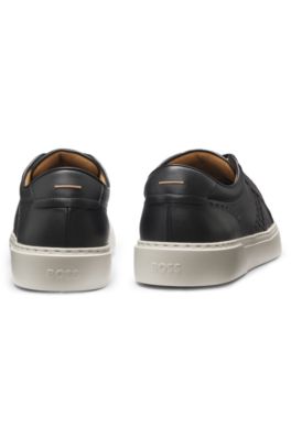 Gary trainers with woven details, Black