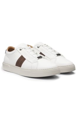 Gary trainers with woven details, White