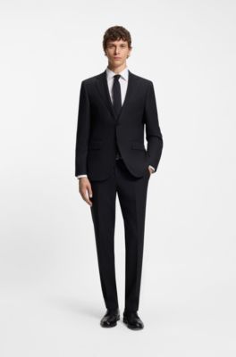 Chemise Slim en popeline de coton stretch facile &agrave; repasser, Blanc