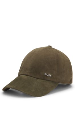 Suede cap with metal logo rivet, Light Green