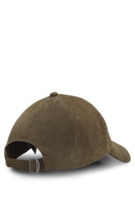 Suede cap with metal logo rivet, Light Green