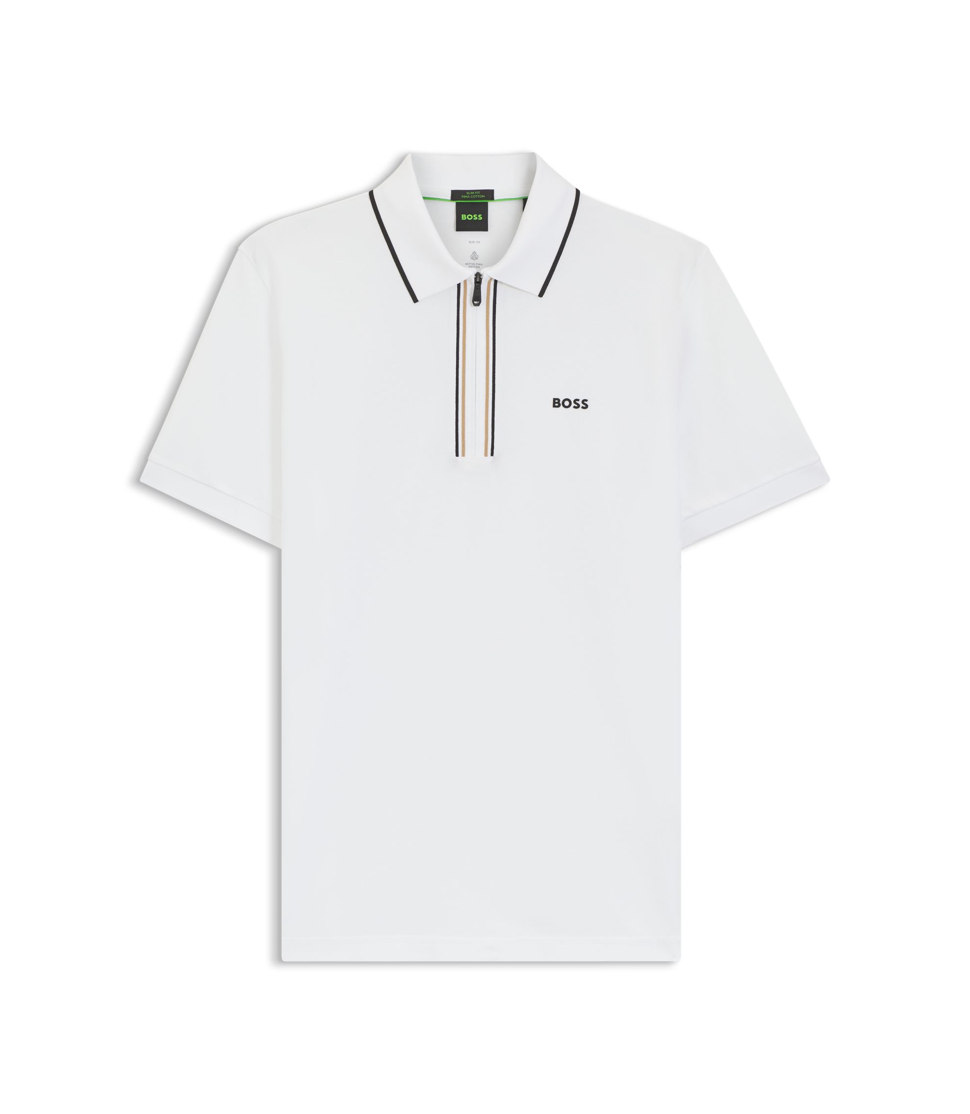 BOSS - Active Slim-fit polo shirt in moisture-wicking stretch