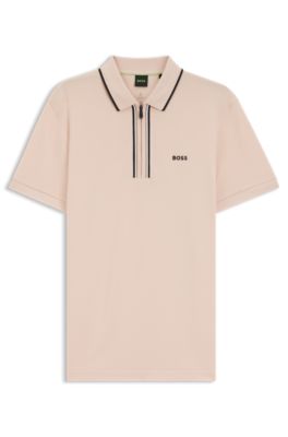 Active Polo slim fit de algod&oacute;n el&aacute;stico con absorci&oacute;n de humedad, Naranja claro