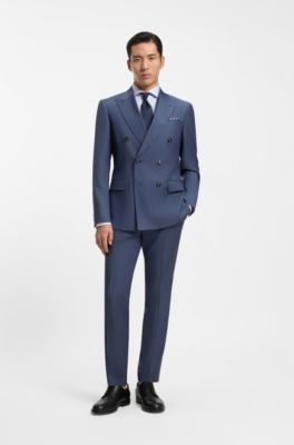 Chemise Slim en twill de coton, bleu clair