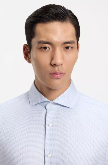 Slim-fit shirt in cotton twill