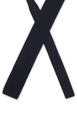 BECKHAM x BOSS knitted tie in wool, Dark Blue