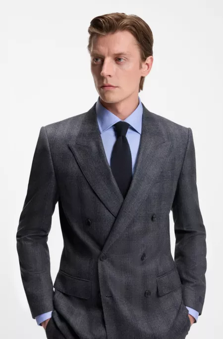 BECKHAM x BOSS knitted tie in wool