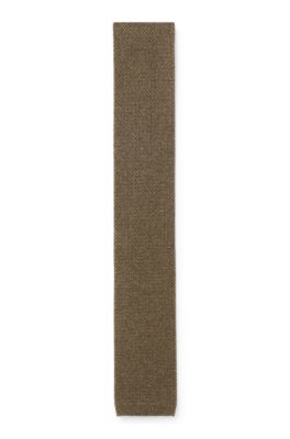 Knitted tie in silk, Light Green