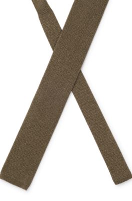 Knitted tie in silk, Light Green