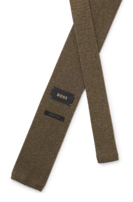 Knitted tie in silk, Light Green