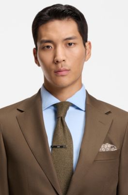 Knitted tie in silk, Light Green