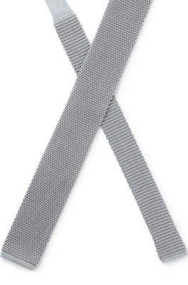 Cravate en maille de soie, bleu clair