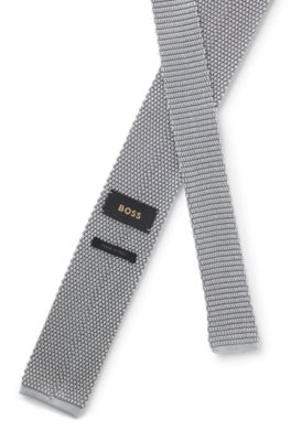 Cravate en maille de soie, bleu clair