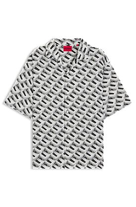 Oversized-fit shirt with statement print