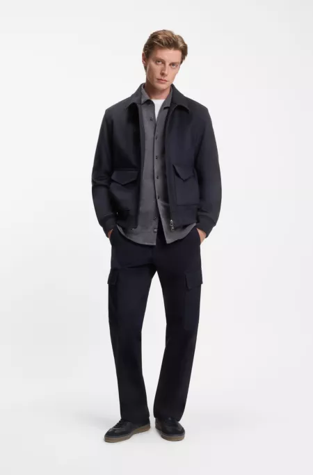 BECKHAM x BOSS zip jacket in wool and cashmere