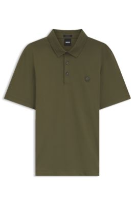 Polo de algod&oacute;n mercerizado con monograma Double B, Cal