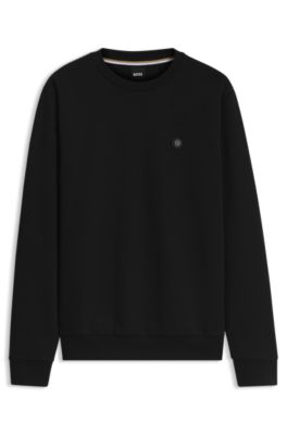 Cotton-blend sweatshirt, Black