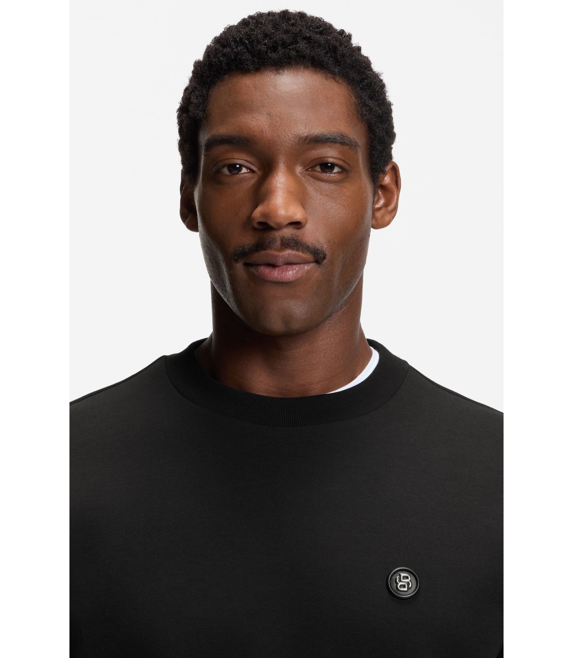 L & F Sweatshirt ROTH BART BARON 黒 トレーナー BOSS - Cotton-blend sweatshirt with Double B monogram - Black