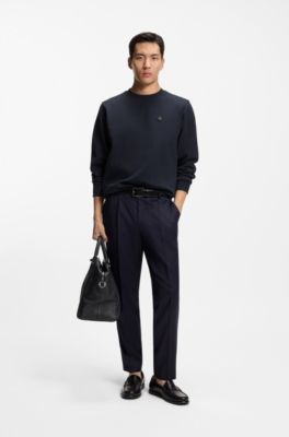 Sudadera de algod&oacute;n con monograma Double&nbsp;B, Azul oscuro