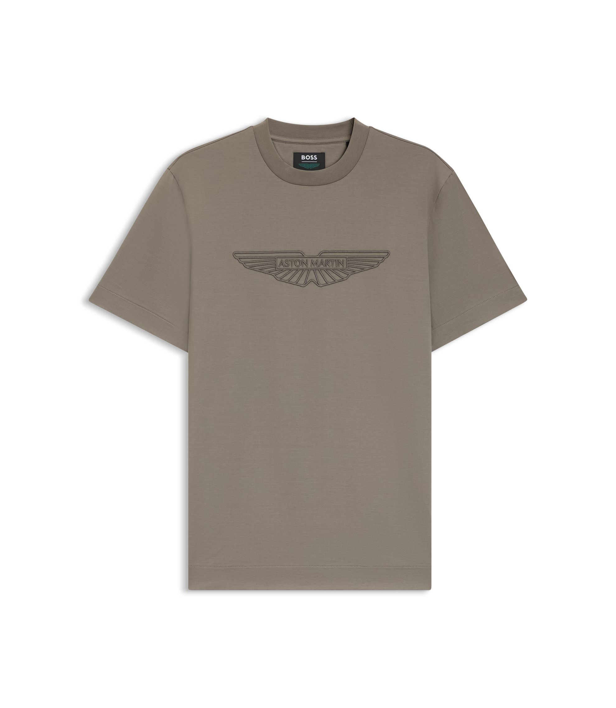 BOSS - BOSS x ASTON MARTIN mercerized-cotton T-shirt with wing