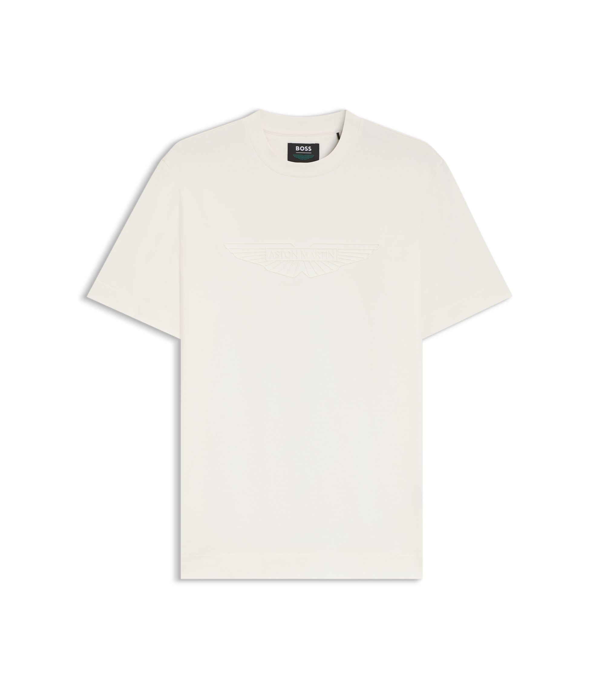 BOSS - BOSS x ASTON MARTIN mercerized-cotton T-shirt with wing